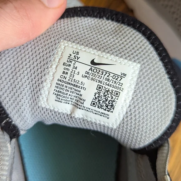 Kids Nike Air Max 270 PS 'Light Smoke Grey Baltic Blue' Size 2.5Y
